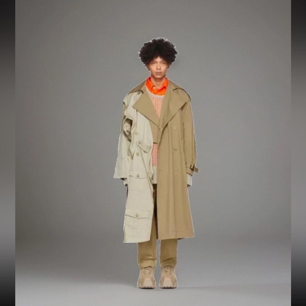 Feng Chen Wang Beige Double Layer Trench Coat Size M